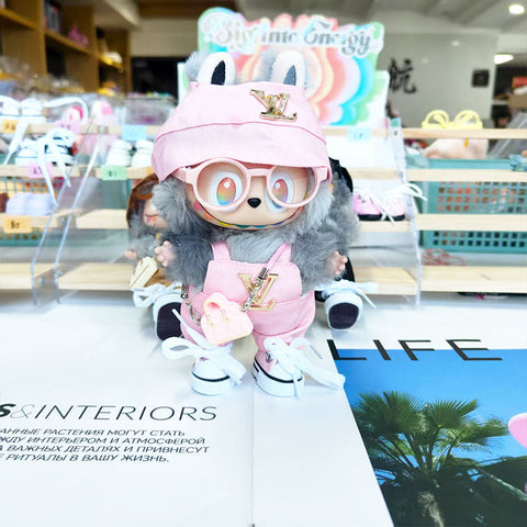 Labubu's clothes lv overalls and some accessories 17cm Doll clothes