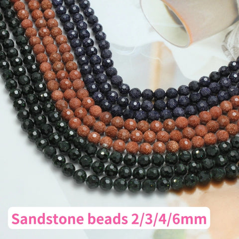 Sandstone beads 2/3/4/6mm Accessories