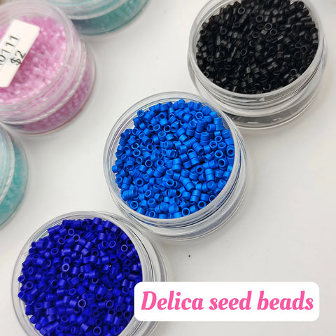 #Glass Delica seed Beads 2mm for diy charms and accessories