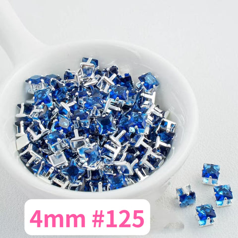 #4mm Cube Rhinstones Charms For DIY Jewelry Accessories