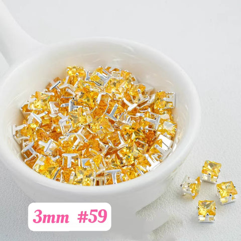 #3mm Cube Rhinstones Charms For DIY Jewelry Accessories