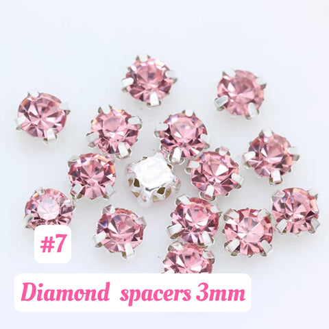 #3mm Diamonds Spacers Charms For DIY Jewelry Accessories