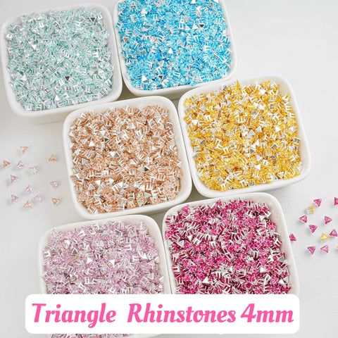 #4mm Triangle Rhinstones Charms For DIY Jewelry Accessories