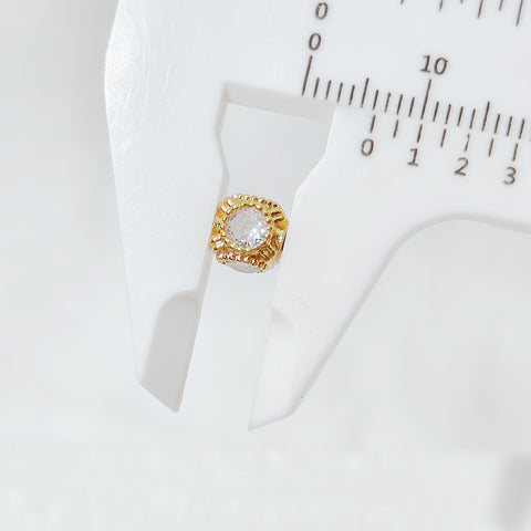 #Zircon Cube Diamond 6mm One Bag 5Pcs Jewelry Accessories For DIY