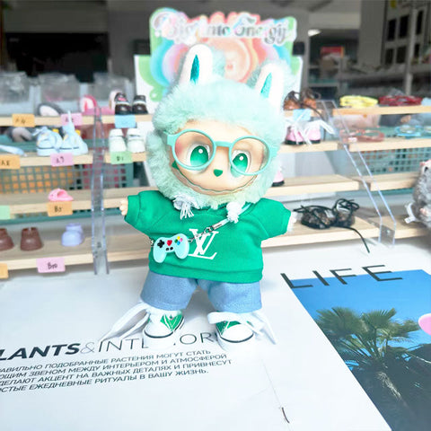 Labubu's clothes lv Hoodie and some accessories 17cm Doll clothes