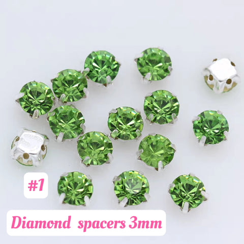 #3mm Diamonds Spacers Charms For DIY Jewelry Accessories