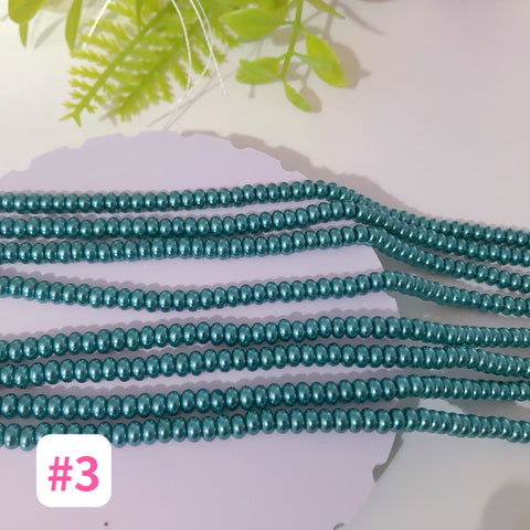 #4mm Glass Shell Wheel Beads