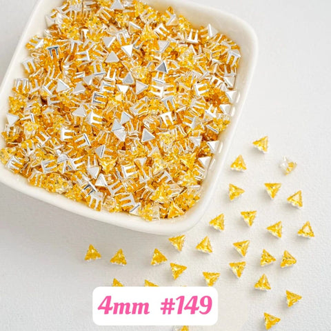 #4mm Triangle Rhinstones Charms For DIY Jewelry Accessories