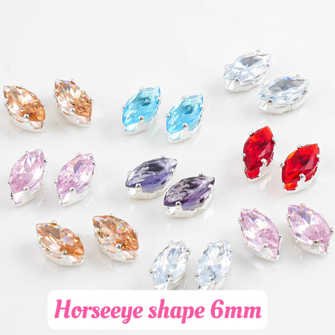 #6mm Horseeye Rhinstones Charms For DIY Jewelry Accessories