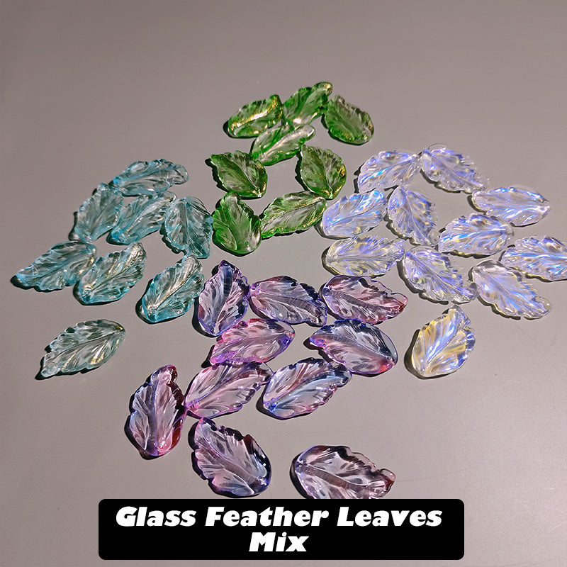 BOGO Glass Feather Leaves
