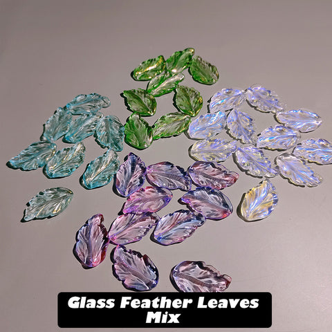 BOGO Glass Feather Leaves