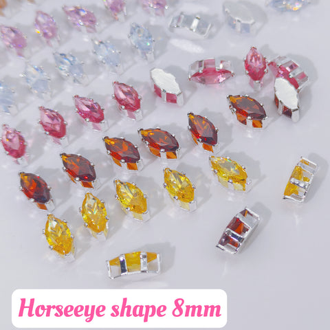 #8mm Horseeye Rhinstones Charms For DIY Jewelry Accessories