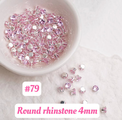 #4mm Round Rhinstones Charms For DIY Jewelry Accessories