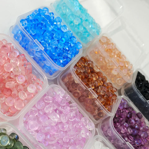 #6mm Glass Wheel Beads Charms For DIY Jewelry Accessories