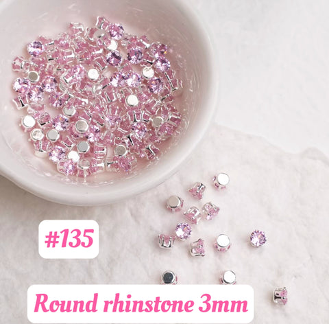 #3mm Round Rhinstones Charms For DIY Jewelry Accessories