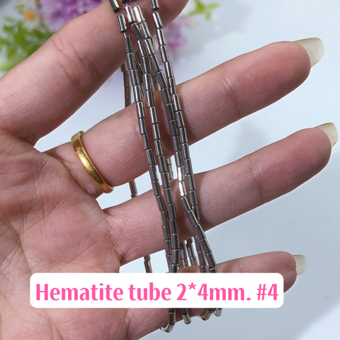 #Tubes 2*4mm Aura Hematite Tubes 2*4mm