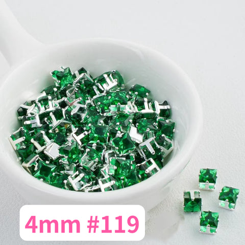 #4mm Cube Rhinstones Charms For DIY Jewelry Accessories