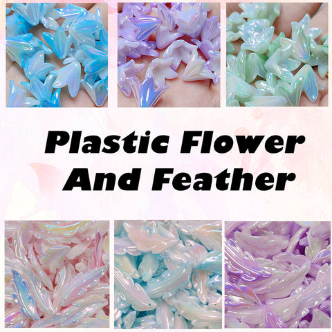 Plastic Flower And Feather