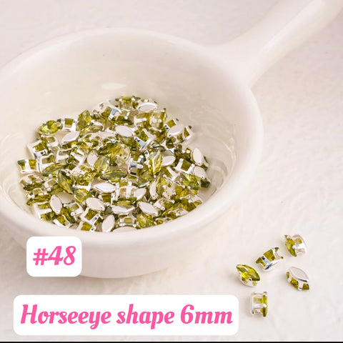 #6mm Horseeye Rhinstones Charms For DIY Jewelry Accessories
