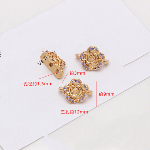 # T32 T33 Three Holes Spacers Charms For DIY Jewelry Accessories