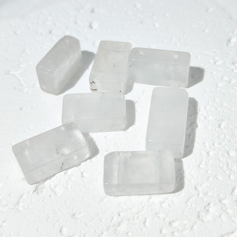 Double Holes Crystal Cuboid Charms 38Pcs DIY Jewelry Accessories