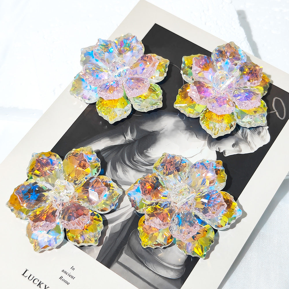Glass Colorful Flowers Handmade Jewelry And Decorations DIY Jewelry Accessories