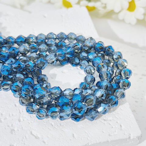 One strip 6*5mm Diamond Beads Glass Beads for DIY Bracelet