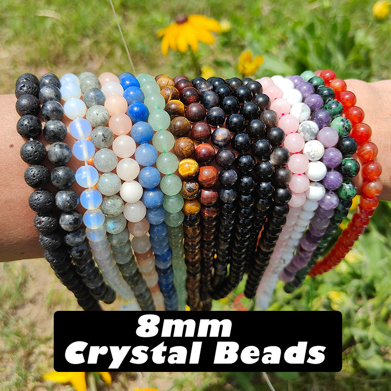 8mm Natural Crystal Beads Round Beads For DIY Bracelet