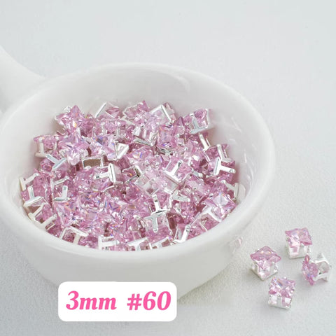 #3mm Cube Rhinstones Charms For DIY Jewelry Accessories