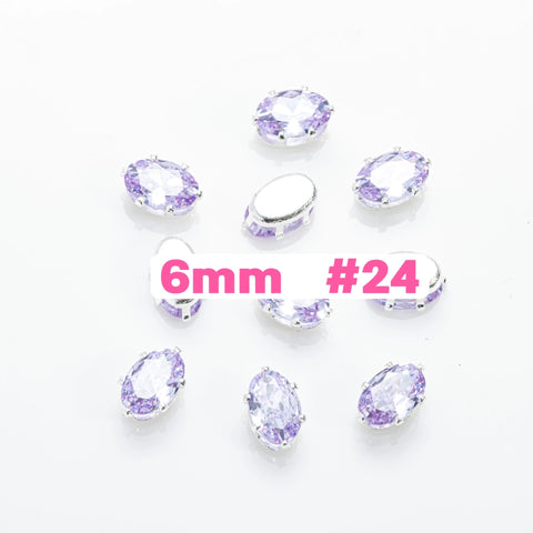 #6mm Oval  Rhinstones Charms For DIY Jewelry Accessories