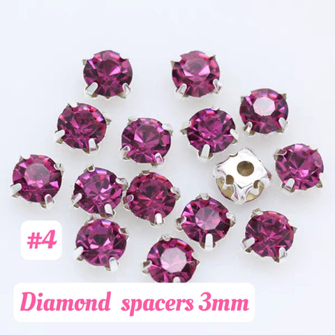 #3mm Diamonds Spacers Charms For DIY Jewelry Accessories