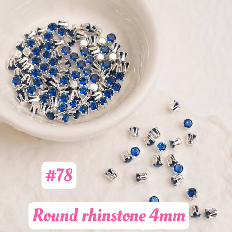 #4mm Round Rhinstones Charms For DIY Jewelry Accessories