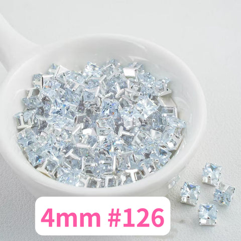 #4mm Cube Rhinstones Charms For DIY Jewelry Accessories
