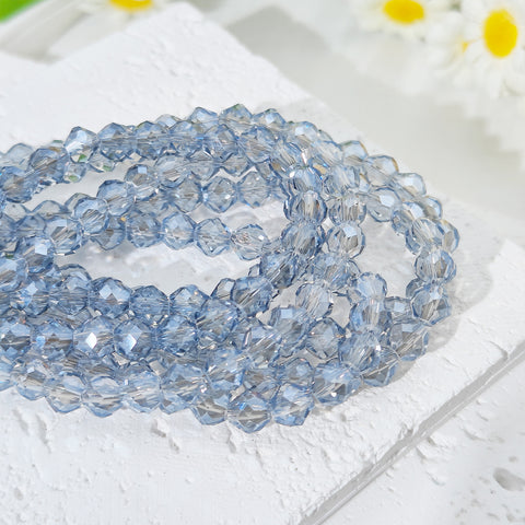 One strip 6*5mm Diamond Beads Glass Beads for DIY Bracelet