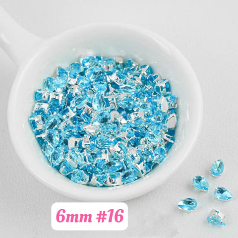 #6mm Tear Drop  Rhinstones Charms For DIY Jewelry Accessories