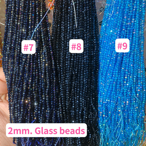 #2mm Glass  Faceted Beads