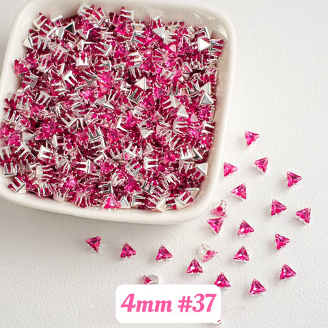 #4mm Triangle Rhinstones Charms For DIY Jewelry Accessories