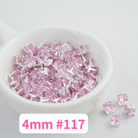 #4mm Cube Rhinstones Charms For DIY Jewelry Accessories