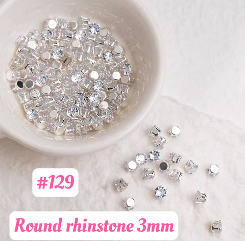 #3mm Round Rhinstones Charms For DIY Jewelry Accessories