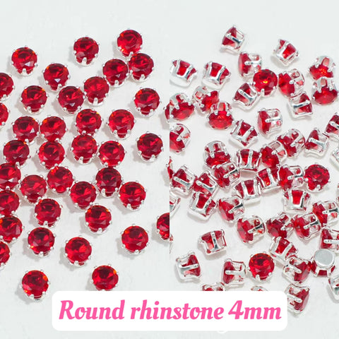 #4mm Round Rhinstones Charms For DIY Jewelry Accessories