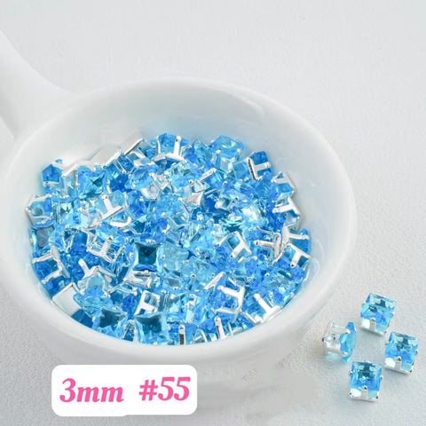 #3mm Cube Rhinstones Charms For DIY Jewelry Accessories