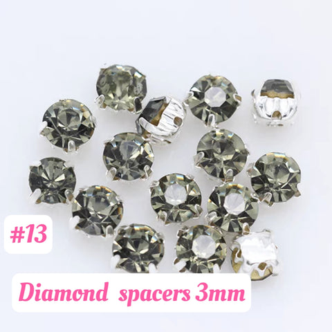 #3mm Diamonds Spacers Charms For DIY Jewelry Accessories