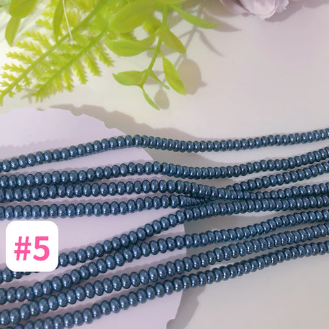 #4mm Glass Shell Wheel Beads