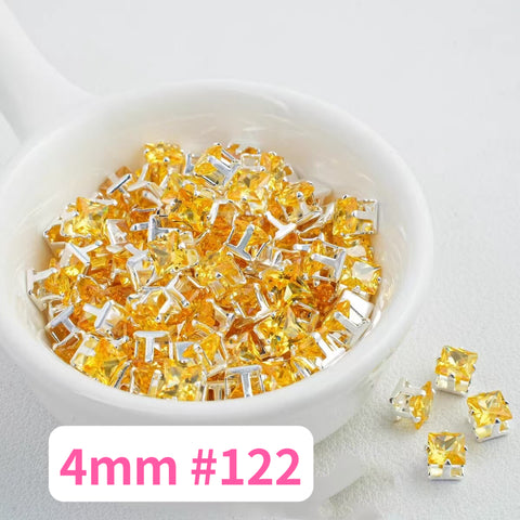 #4mm Cube Rhinstones Charms For DIY Jewelry Accessories