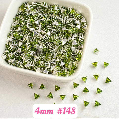 #4mm Triangle Rhinstones Charms For DIY Jewelry Accessories