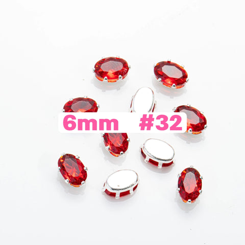 #6mm Oval  Rhinstones Charms For DIY Jewelry Accessories