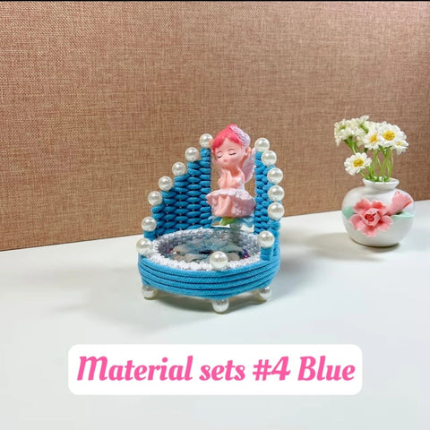 #Handmade Flower Basket Material Bag DIY Table Ornaments Storage