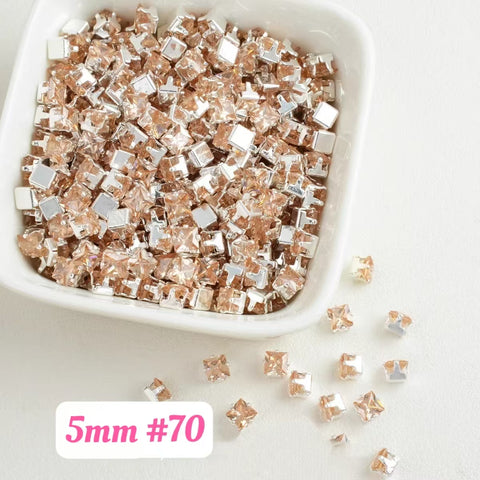 #5mm Cube Rhinstones Charms For DIY Jewelry Accessories