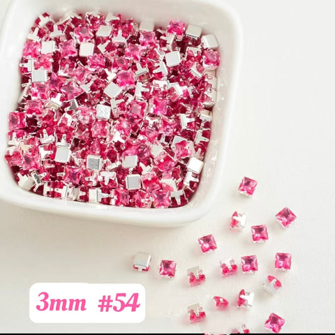 #3mm Cube Rhinstones Charms For DIY Jewelry Accessories