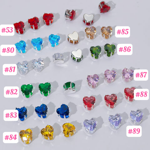 #8mm Hearts Rhinstones Charms For DIY Jewelry Accessories